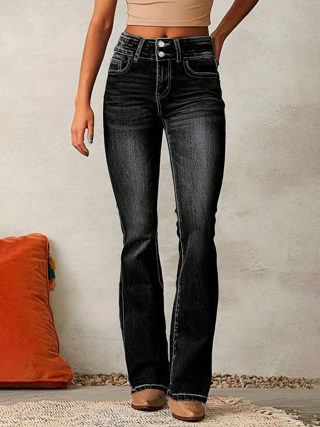 Ivana High-Waisted Flared Jeans