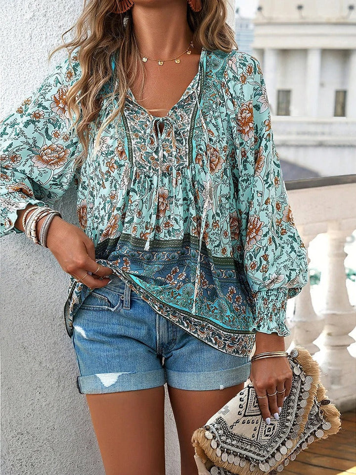 Marisela | Soft Breeze Floral Boho Blouse