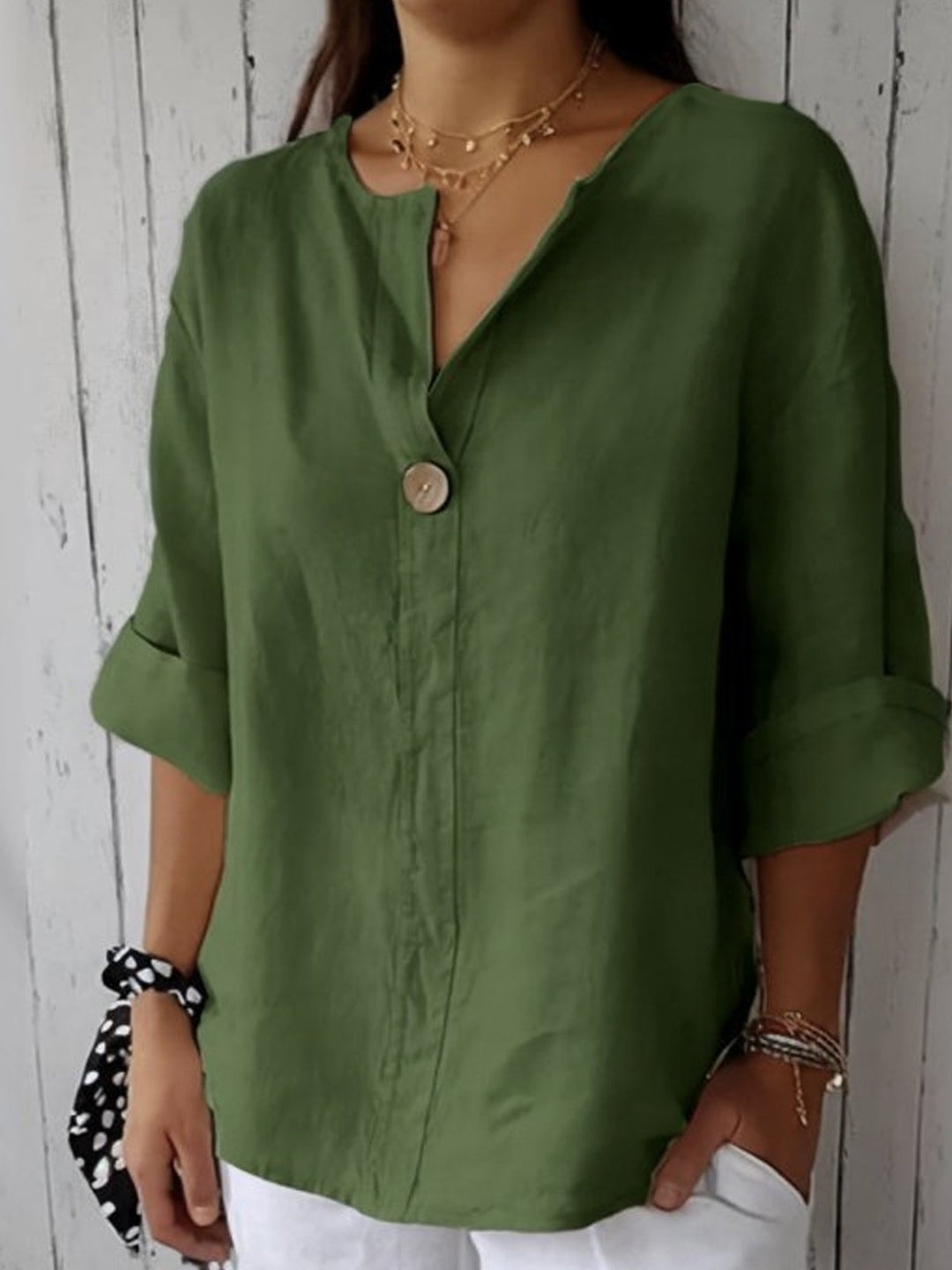 CHARLOTTE AVALON | ZAMMA V-NECK TOP FOR WOMAN