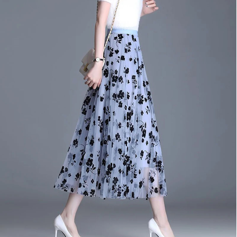 Florentine Mesh Midi Skirt