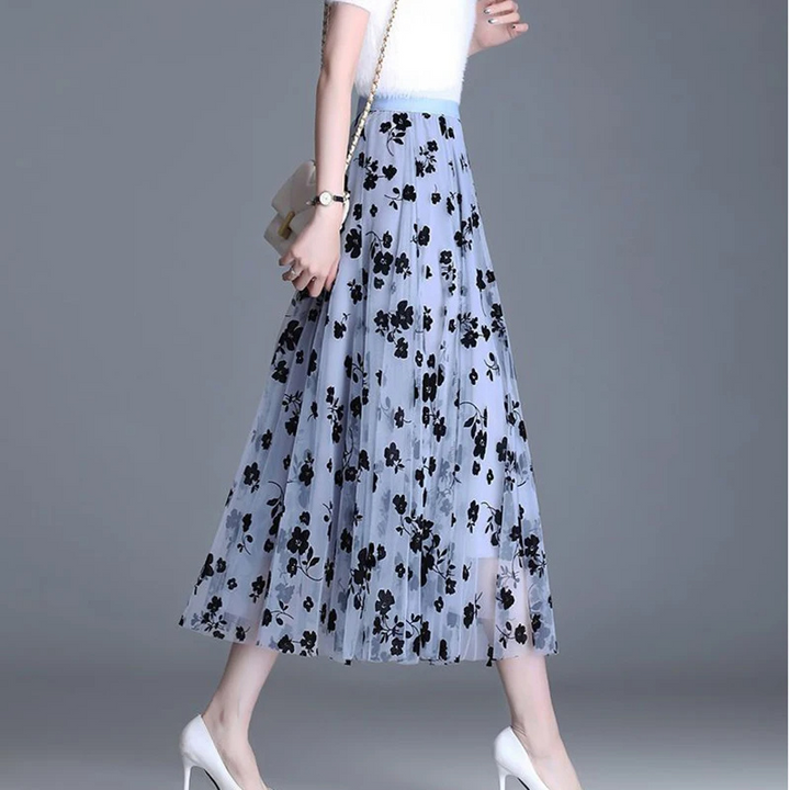 Florentine Mesh Midi Skirt