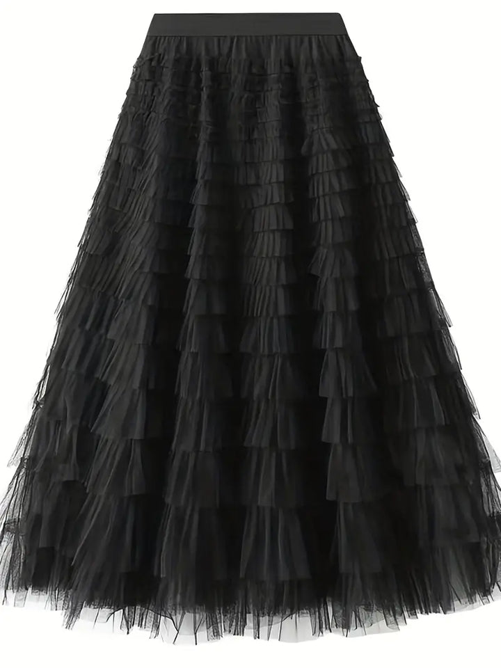 Cascade Layered Hem Skirt