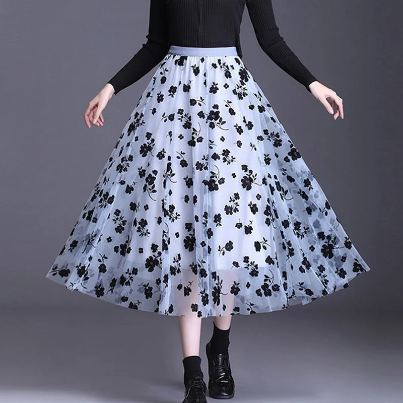 Florentine Mesh Midi Skirt