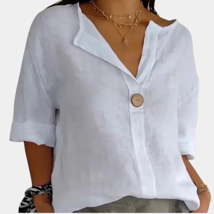 CHARLOTTE AVALON  | ZAMMA V-NECK TOP FOR WOMAN