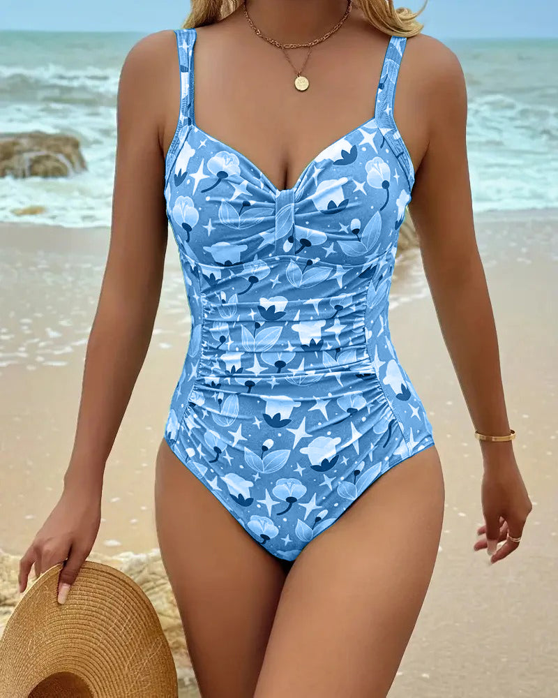 Frida | One-Piece Swimsuit with Printed Shoulder Straps