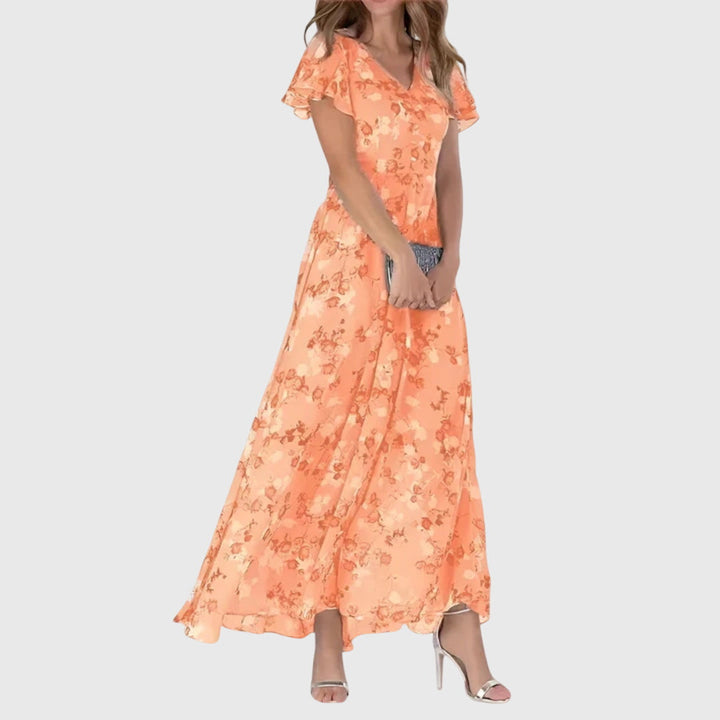 Calindra™ | Graceful Floral Maxi Dress