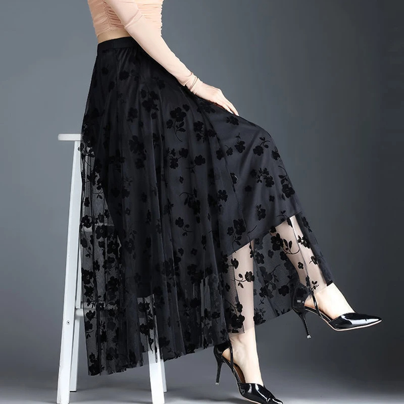 Florentine Mesh Midi Skirt