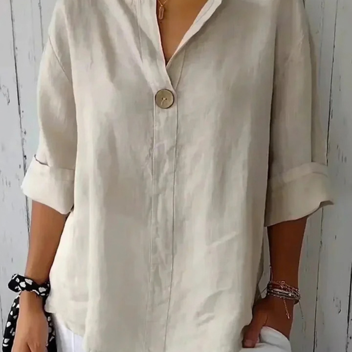 CHARLOTTE AVALON  | ZAMMA V-NECK TOP FOR WOMAN