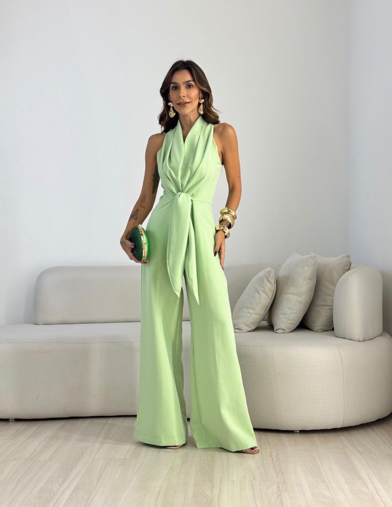 Amara™ | Draped Halter Jumpsuit