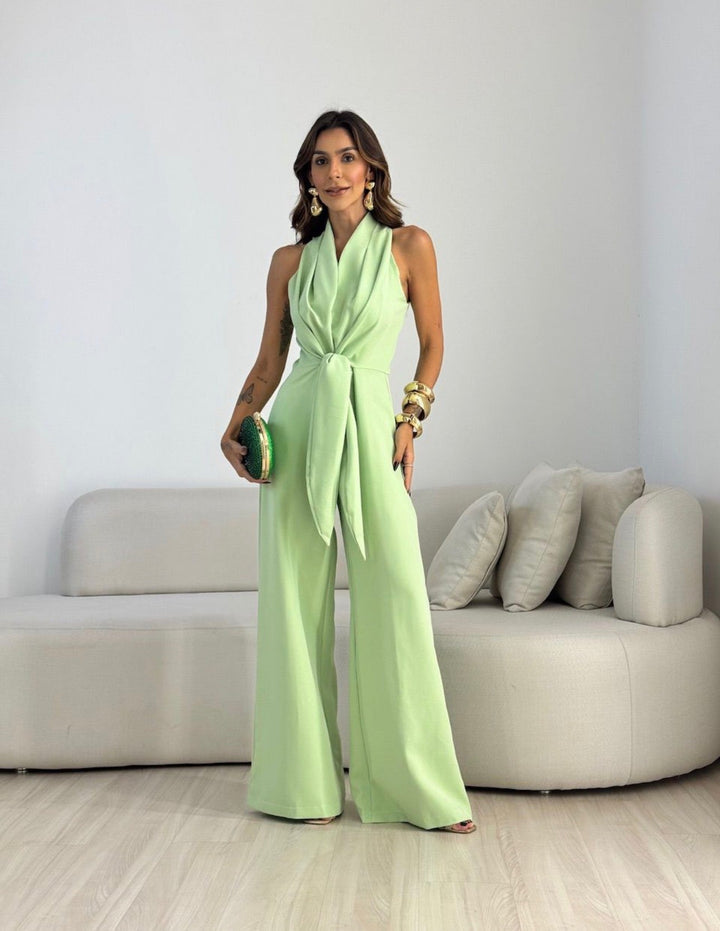 Amara™ | Draped Halter Jumpsuit