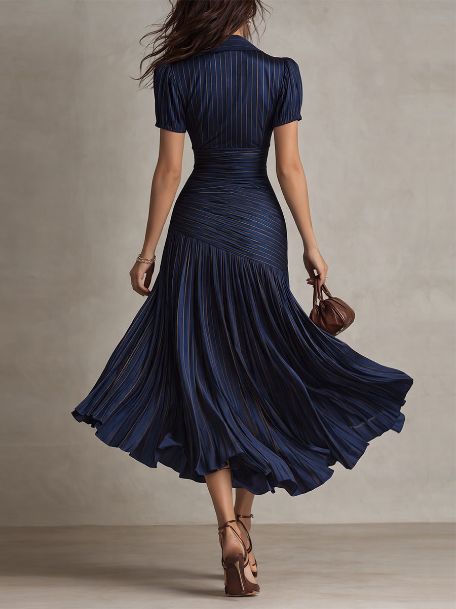 Frances ∙ Retro Striped Midi Dress