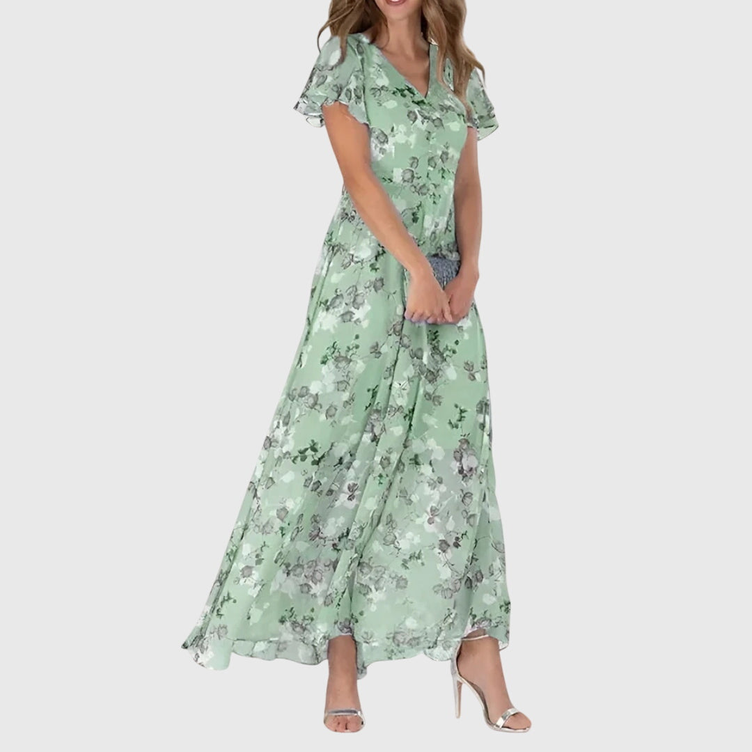 Calindra™ | Graceful Floral Maxi Dress