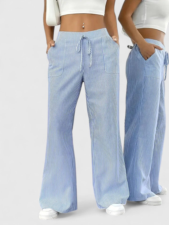 Isla | Wide-Leg Striped Trousers