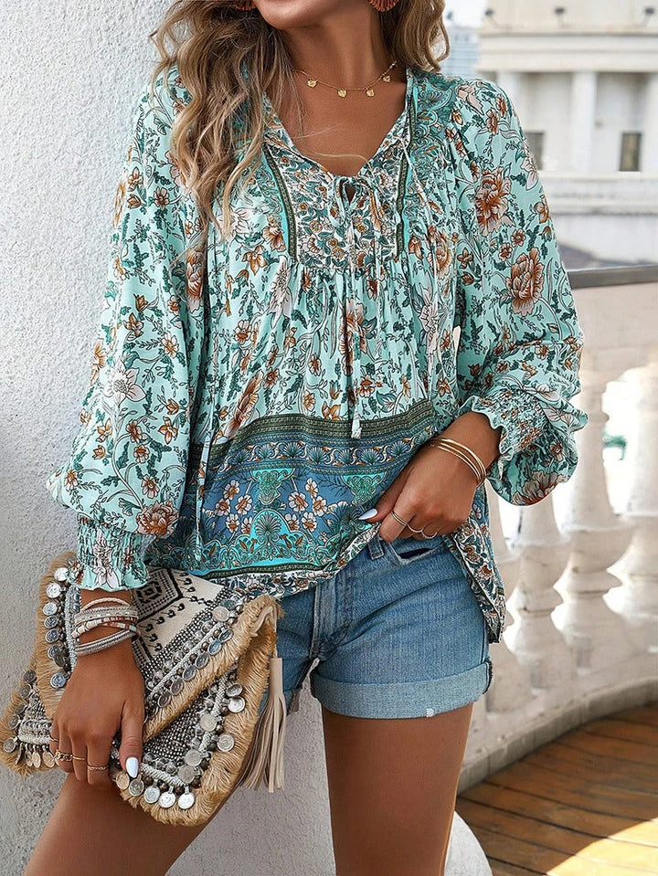 Marisela | Soft Breeze Floral Boho Blouse