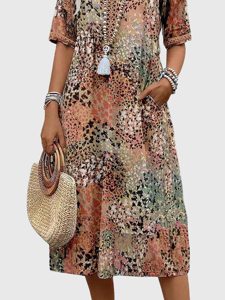 Bella | Elegant Floral Midi Dress