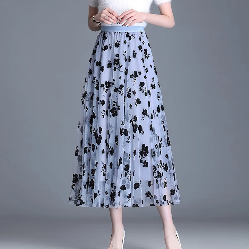 Florentine Mesh Midi Skirt