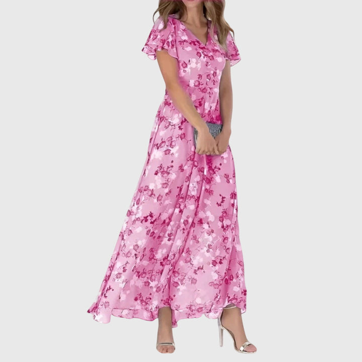 Calindra™ | Graceful Floral Maxi Dress