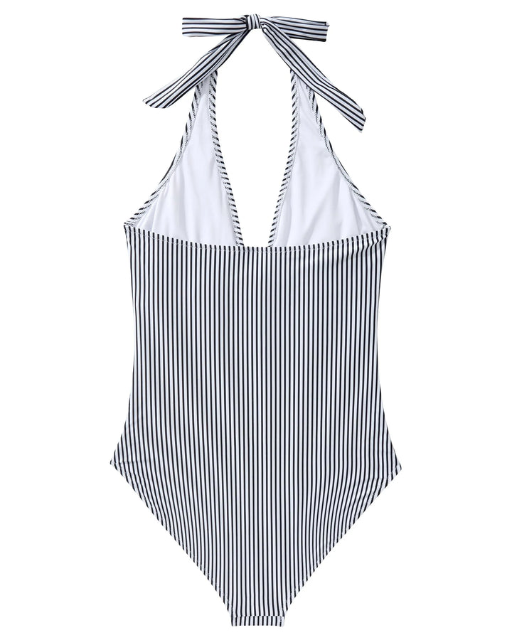 CHARLOTTE AVALON | FLORAL HALTER SWIMSUIT FOR WOMAN