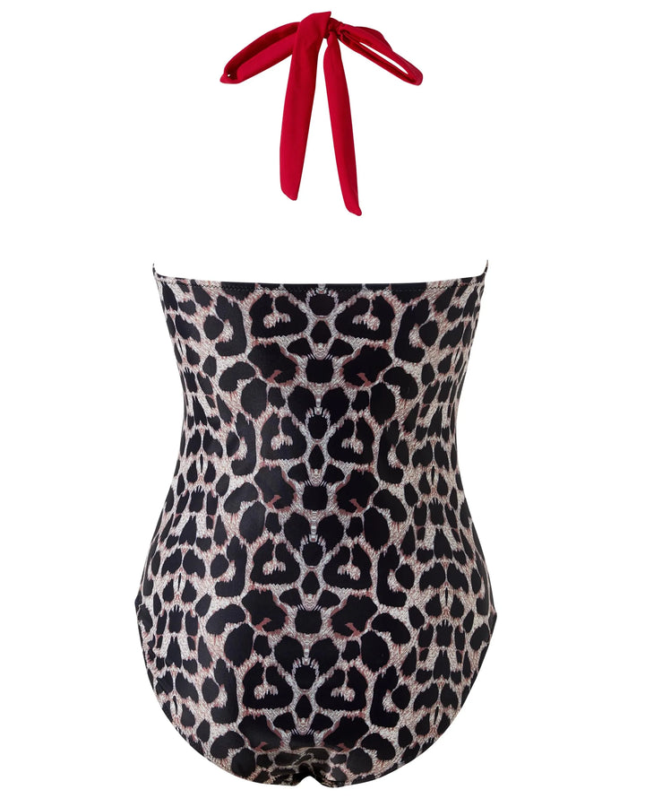 CHARLOTTE AVALON | FLORAL HALTER SWIMSUIT FOR WOMAN