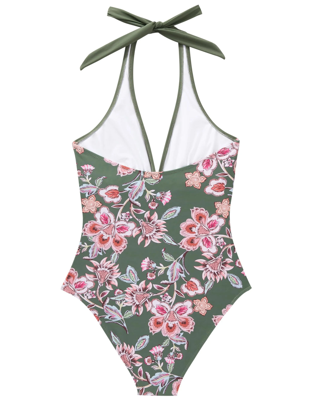 CHARLOTTE AVALON | FLORAL HALTER SWIMSUIT FOR WOMAN