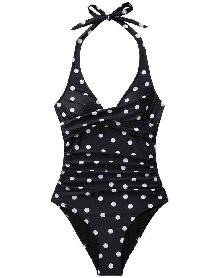 CHARLOTTE AVALON | FLORAL HALTER SWIMSUIT FOR WOMAN