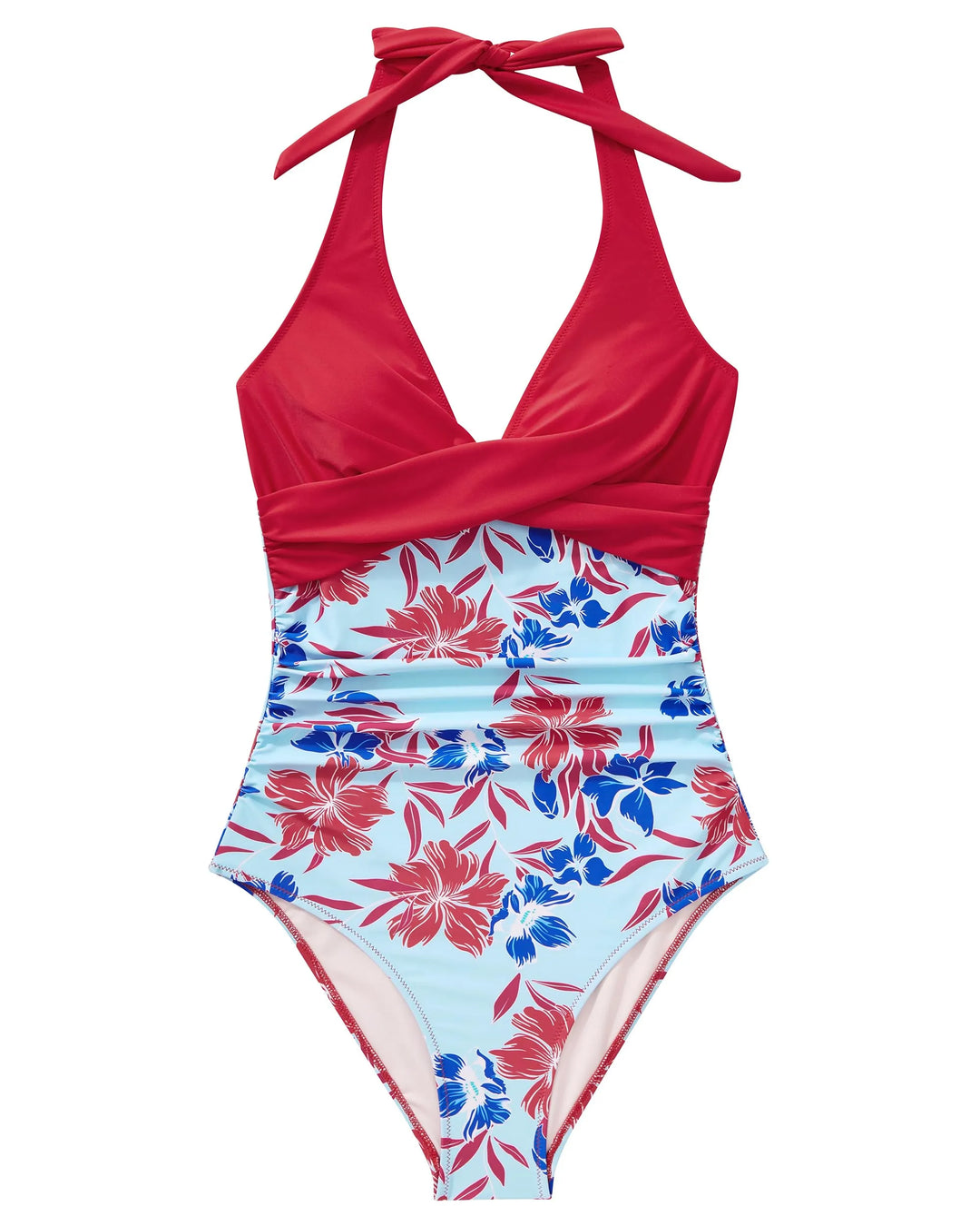 CHARLOTTE AVALON | FLORAL HALTER SWIMSUIT FOR WOMAN