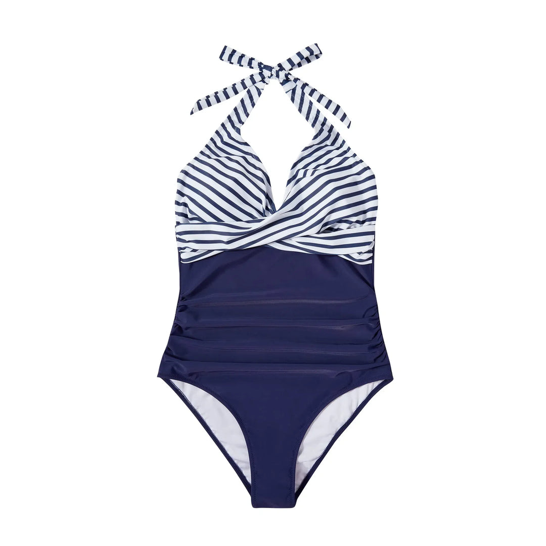 CHARLOTTE AVALON | FLORAL HALTER SWIMSUIT FOR WOMAN