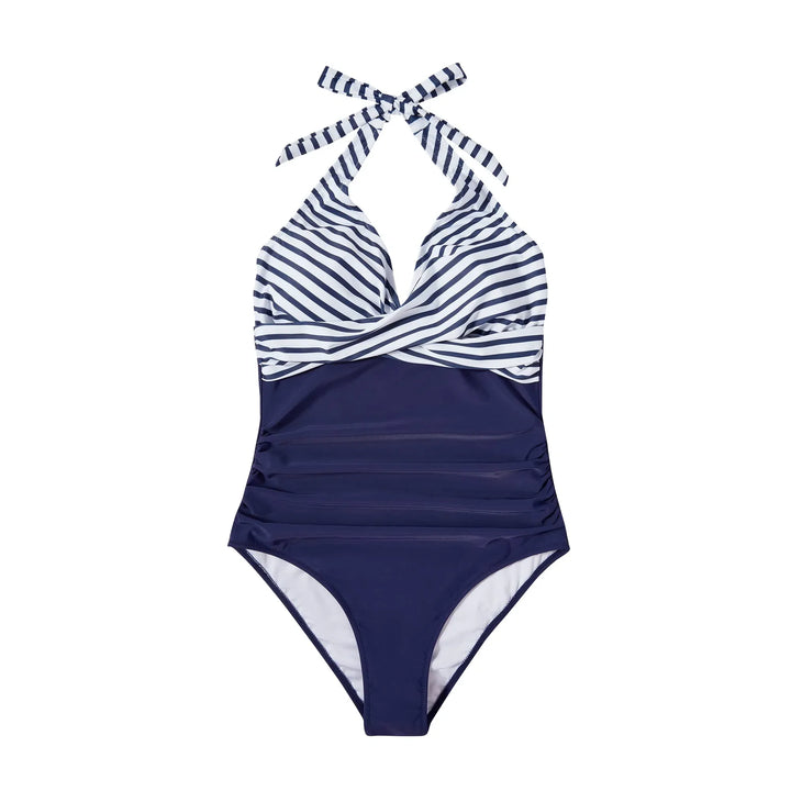 CHARLOTTE AVALON | FLORAL HALTER SWIMSUIT FOR WOMAN