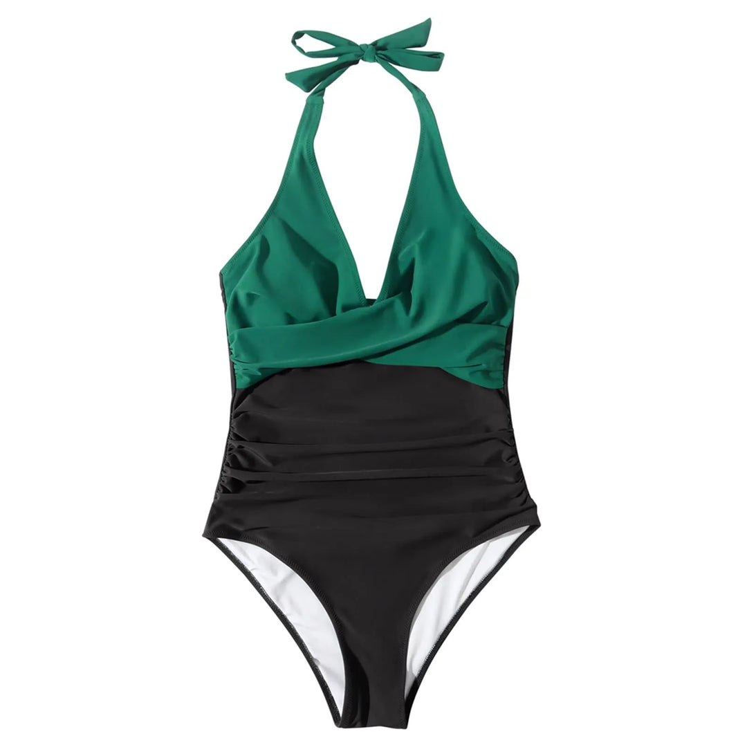 CHARLOTTE AVALON | FLORAL HALTER SWIMSUIT FOR WOMAN