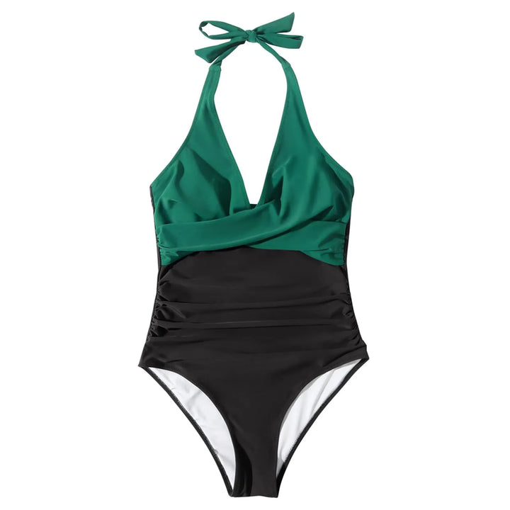 CHARLOTTE AVALON | FLORAL HALTER SWIMSUIT FOR WOMAN