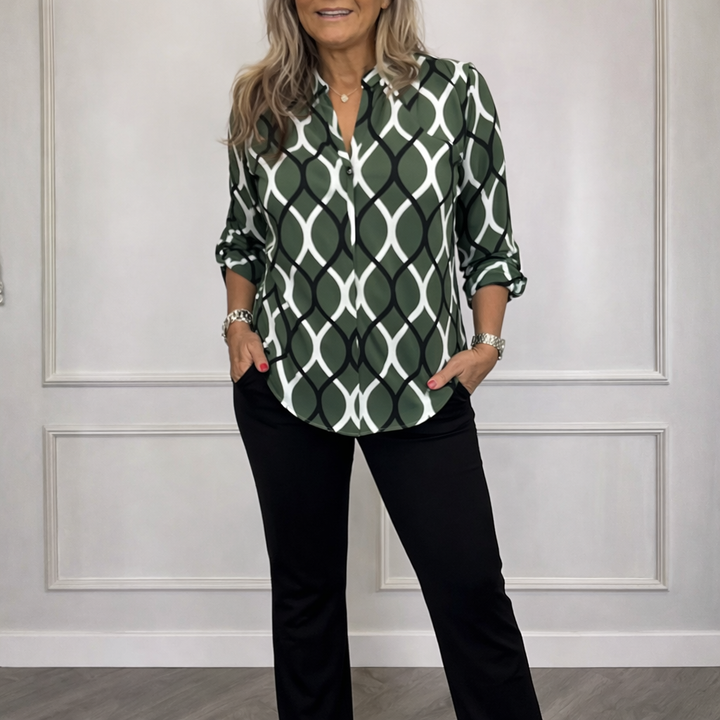 Janny™ | Casual Blouse with Long Sleeves and Elegant Pattern