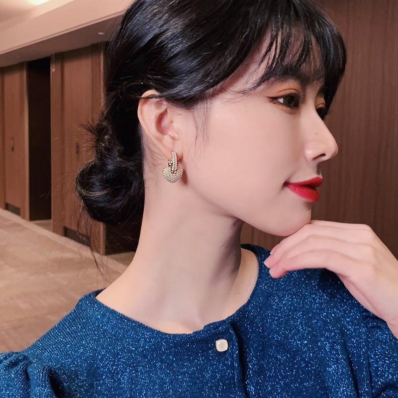 Heart Pearl Earrings