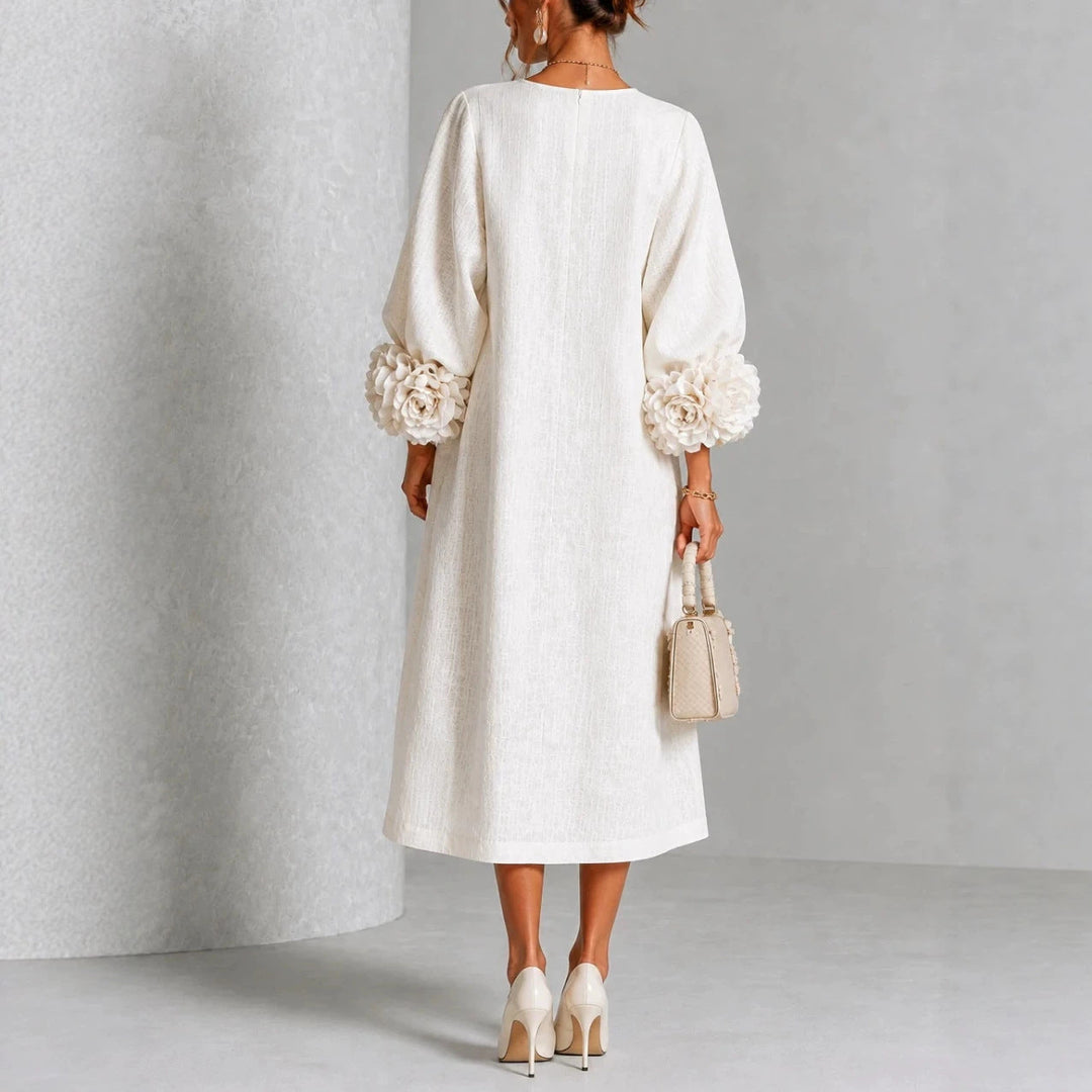 CHARLOTTE AVALON | ROSETTE CUFF MIDI DRESS FOR WOMAN