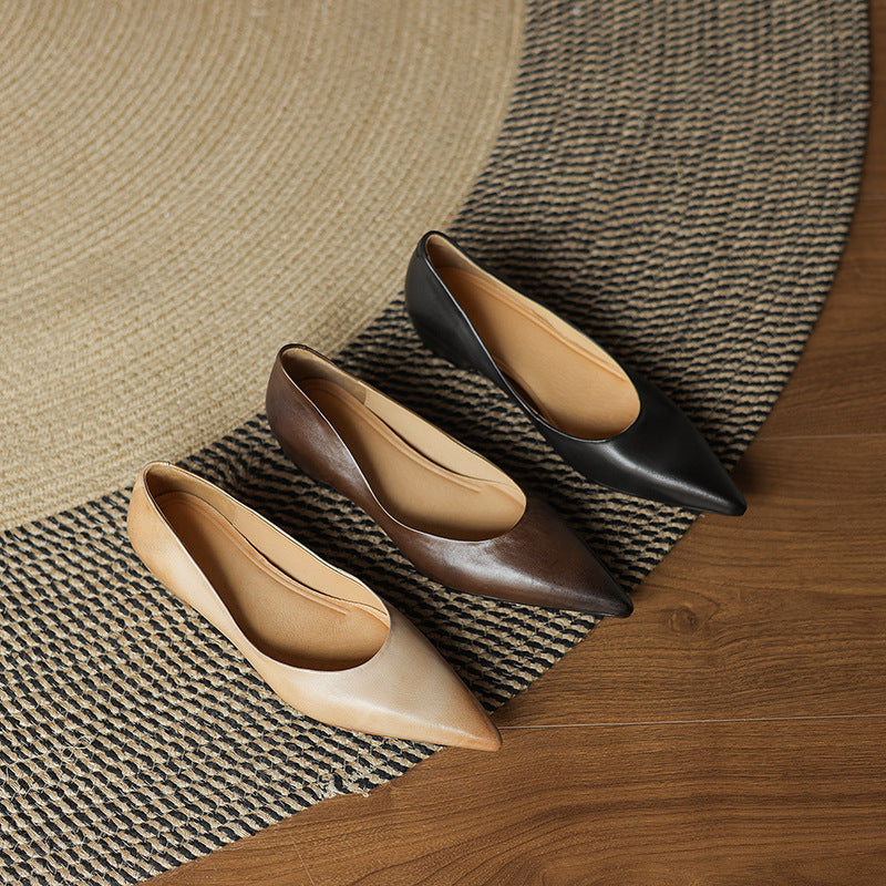 Lunera Leather Pointed Flats