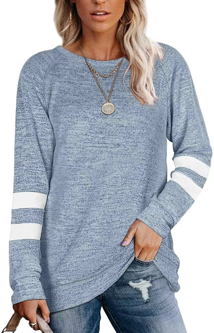 Aveline™ | Longline Striped Sleeve T-Shirt