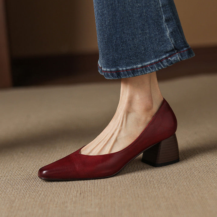 Milla Genuine Leather Heels