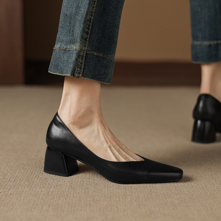Milla Genuine Leather Heels