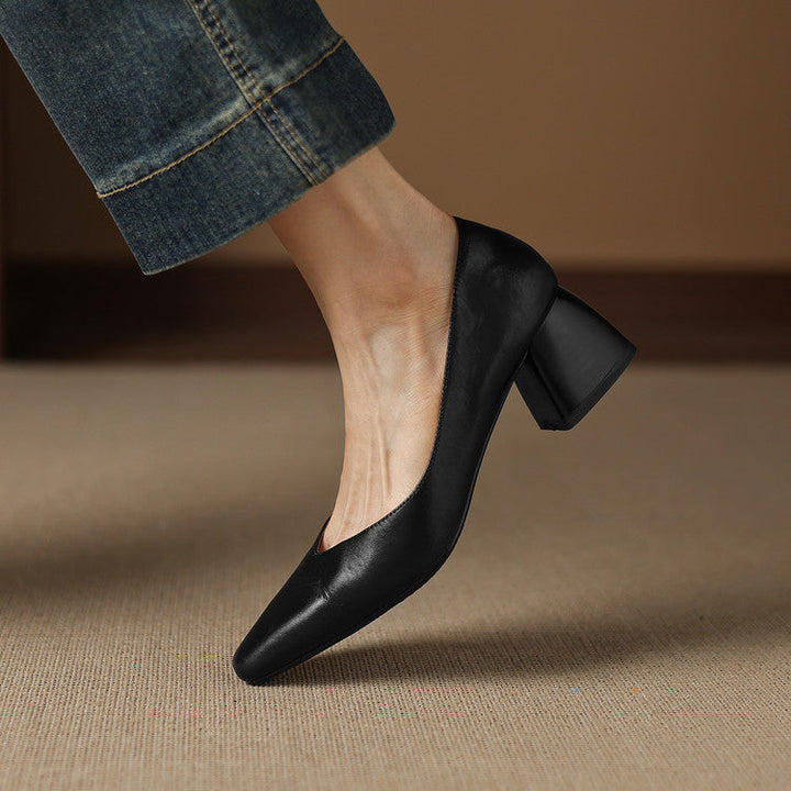 Milla Genuine Leather Heels