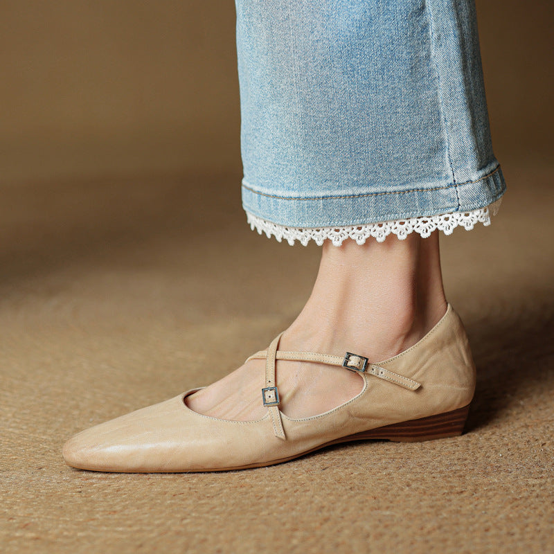 Lorne Genuine Leather Flats