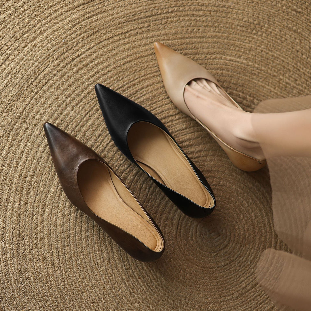 Lunera Leather Pointed Flats