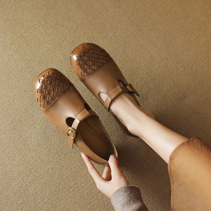 Velmora Woven Leather Loafers