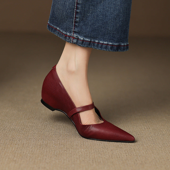 Veloria Lambskin Leather Mary Janes