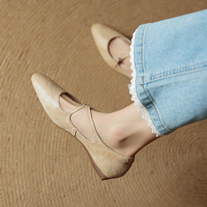Lorne Genuine Leather Flats