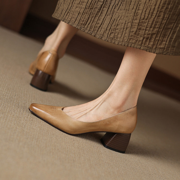 Milla Genuine Leather Heels