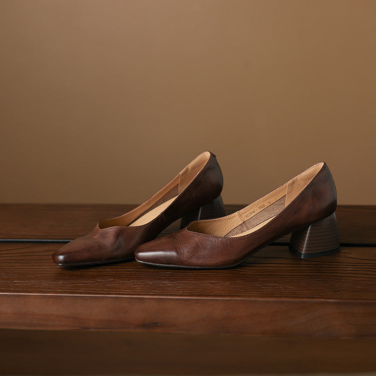 Milla Genuine Leather Heels