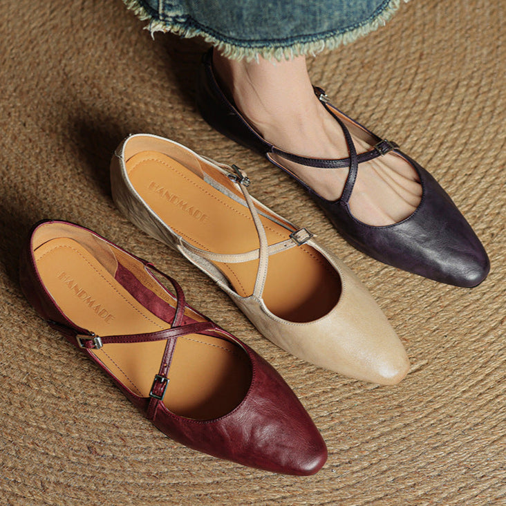 Lorne Genuine Leather Flats