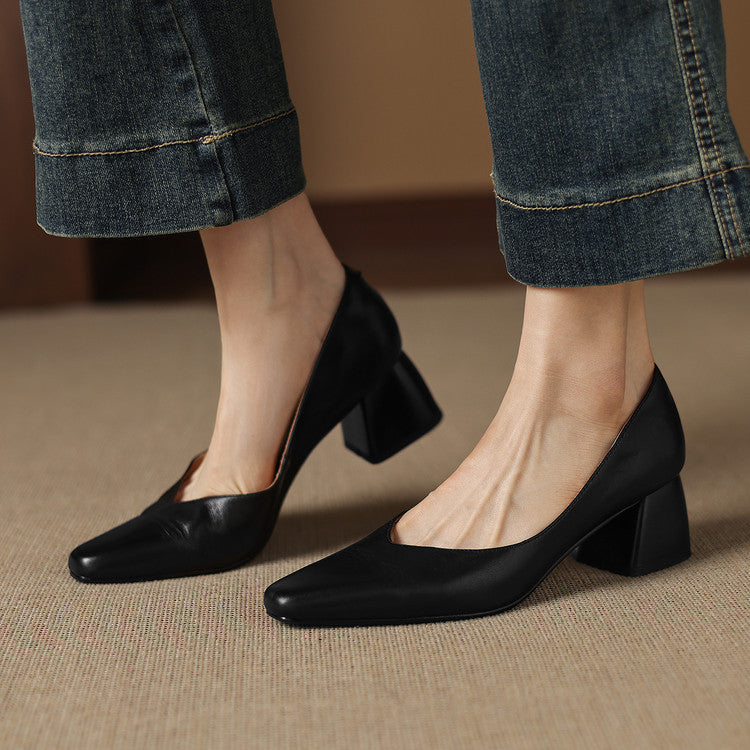 Milla Genuine Leather Heels