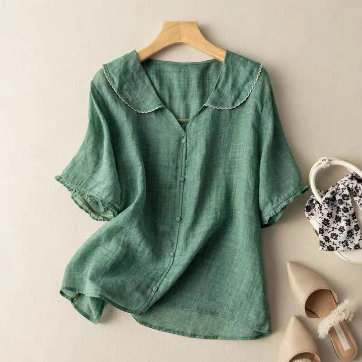 LIVIA™ | LIGHTWEIGHT LINEN BLOUSE