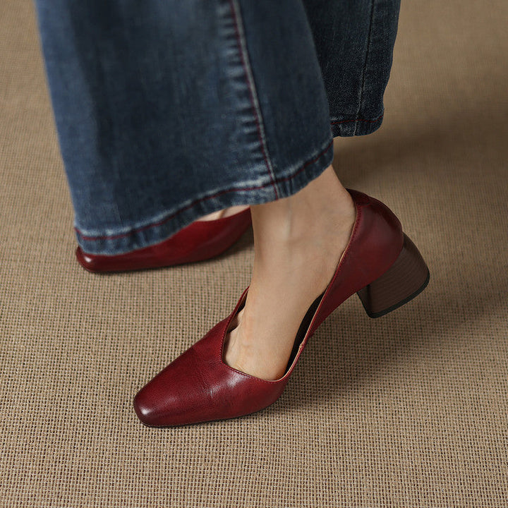 Milla Genuine Leather Heels