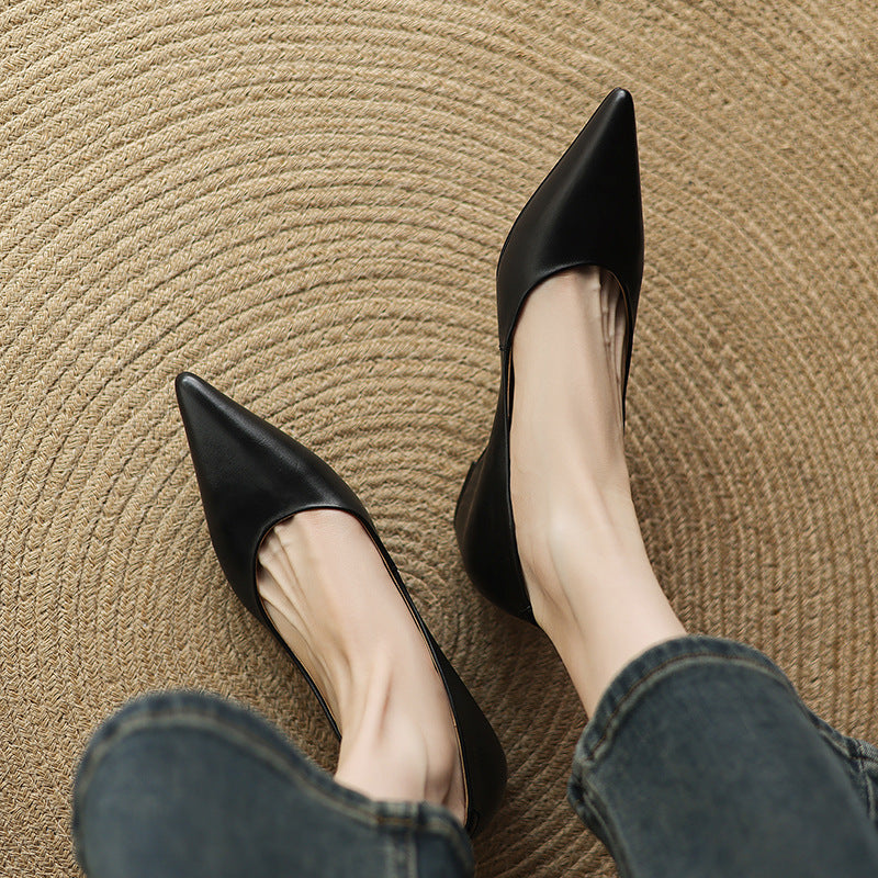 Lunera Leather Pointed Flats
